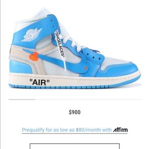 Retro off white unc 1’s